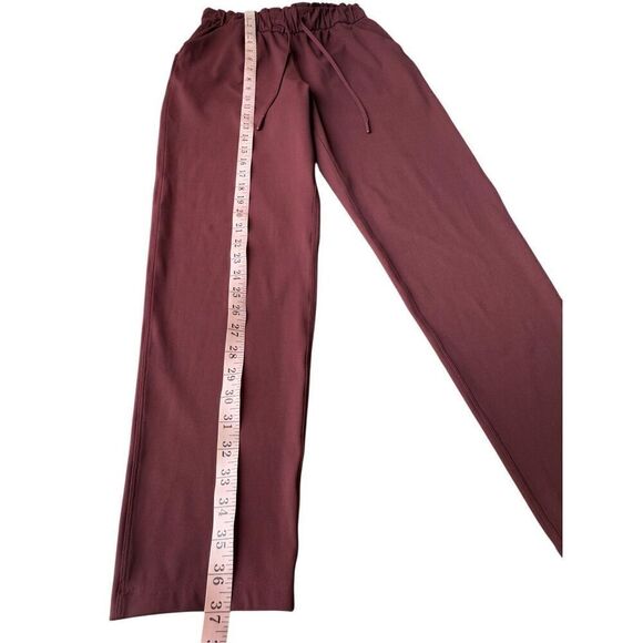 Lululemon Stretch High-Rise Pant 7/8 Length Red Merlot Size 4 - Picture 10 of 11